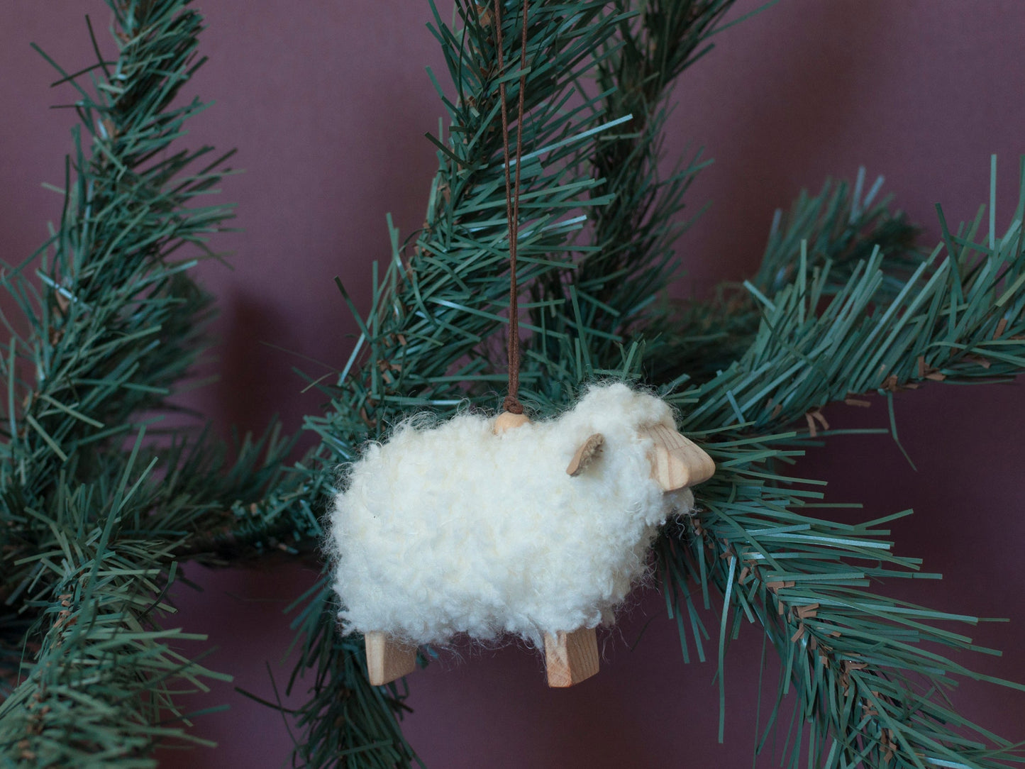 Set of 10 sheep ornaments