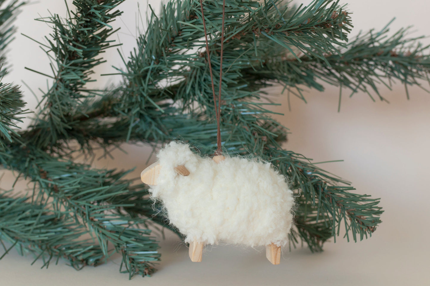 Set of 10 sheep ornaments